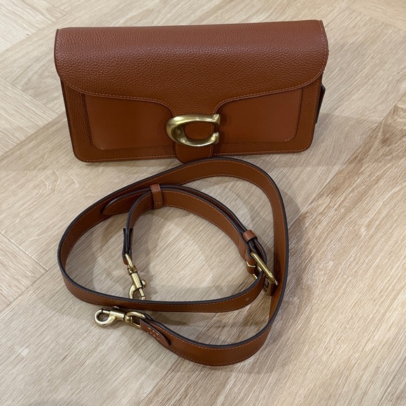 Coach Brown Crossbody Bag with Gold Accent - NO SHOULDER STRAP - Picture 4 of 7